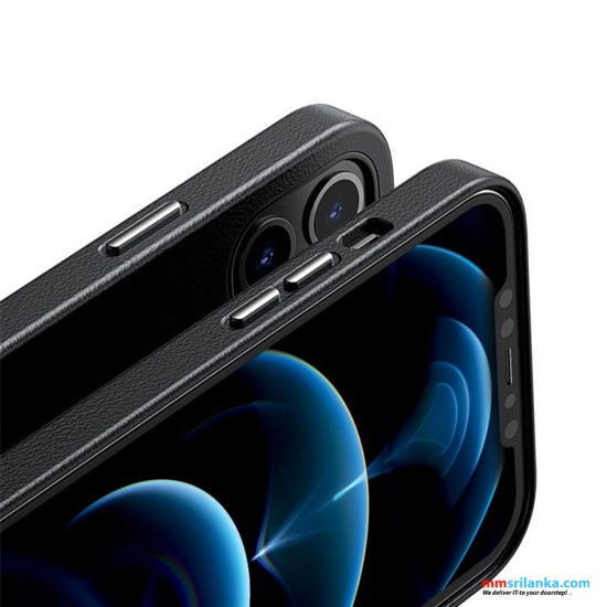Baseus iPhone 12/12 Pro 6.1-Inch Leather Original Magnetic Case Black